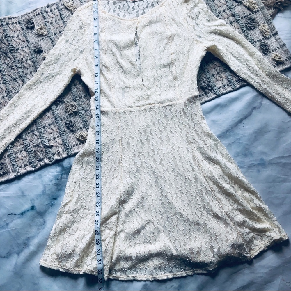 Free People NWT Lace Shearling Dress - Picture 7 of 8